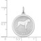 Sterling Silver Rottweiler Disc Charm Pendant Jewelry 26mm x 19mm